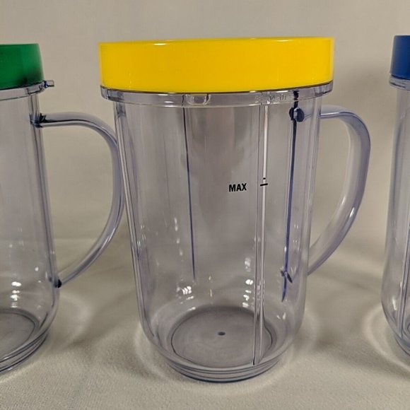Magic Bullet Blender Replacement Cups w/ Lip Rings Lot of 3 - Picture 4 of 11